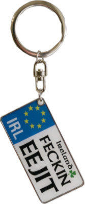 KRM14 Feckin Eejit Reg Plate Keyring